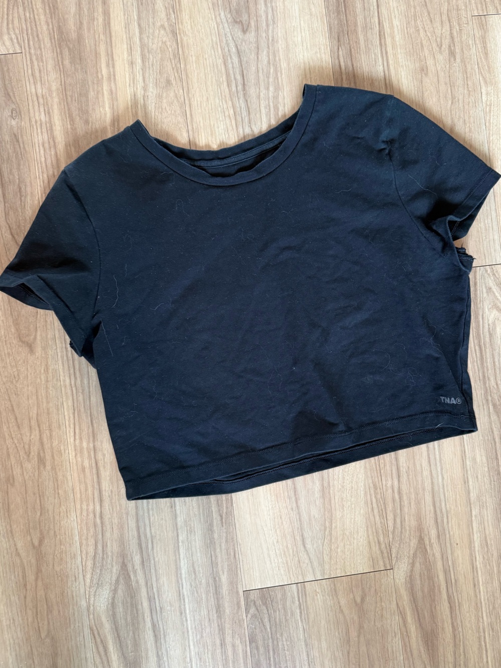 TNA Black Women's Crop Tee
